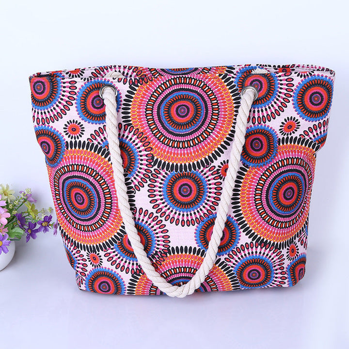 Xxl Tote bag with colorful mandala pattern Kalsten