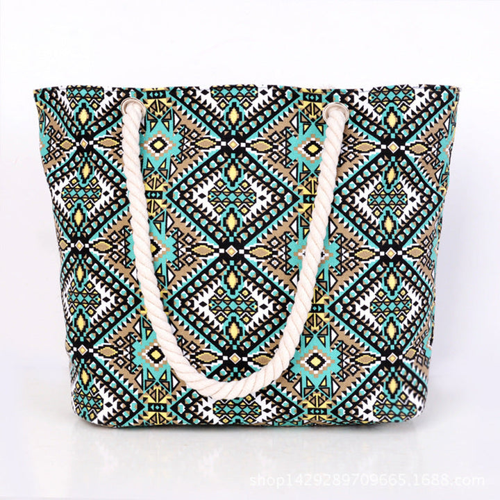 Fashionable beach bag with ethnic pattern Kalsten