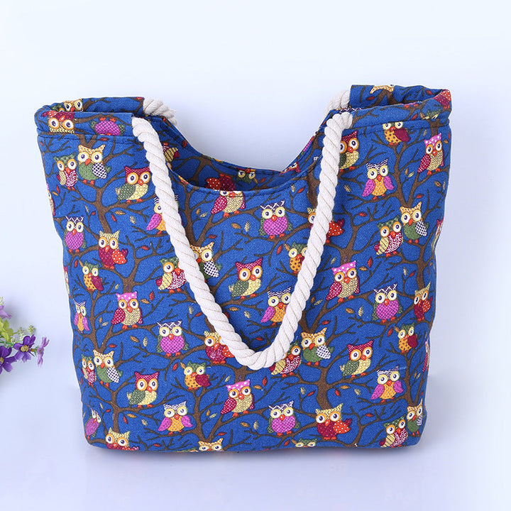 Beach bag with owl pattern Kalsten