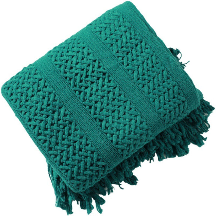 Women's Knit Blanket with Elegant Fringes Kalsten