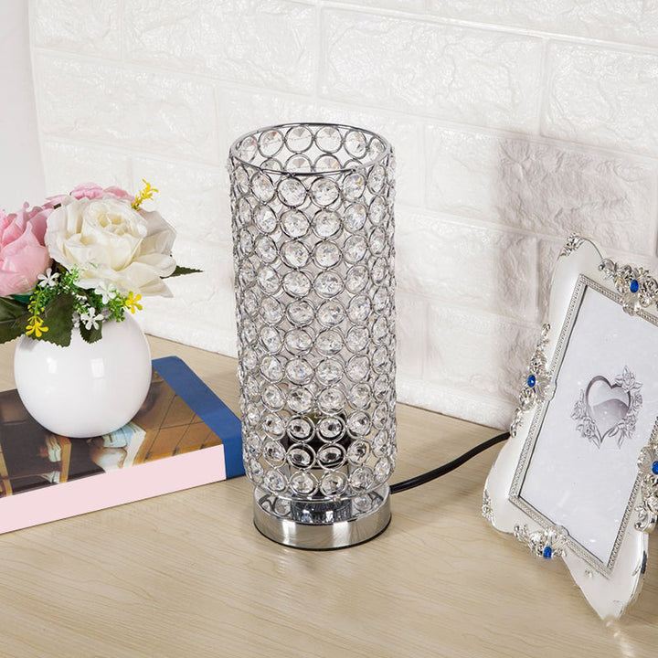 Crystal Table Lamp - Modern Night Light with Chrome Finish | Kalsten
