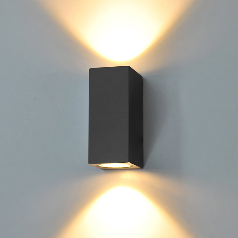 Aluminum Geometric Shaped Wall Sconce Minimalistic Black LED Wall Mount Light for Patio | Kalsten