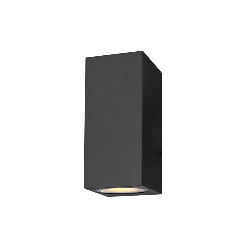 Aluminum Geometric Shaped Wall Sconce Minimalistic Black LED Wall Mount Light for Patio | Kalsten