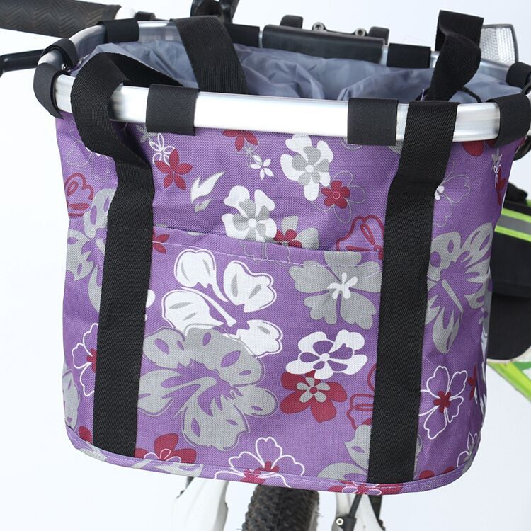 collapsible insulated front bike basket with quick-release mounting and waterproof liner Kalsten