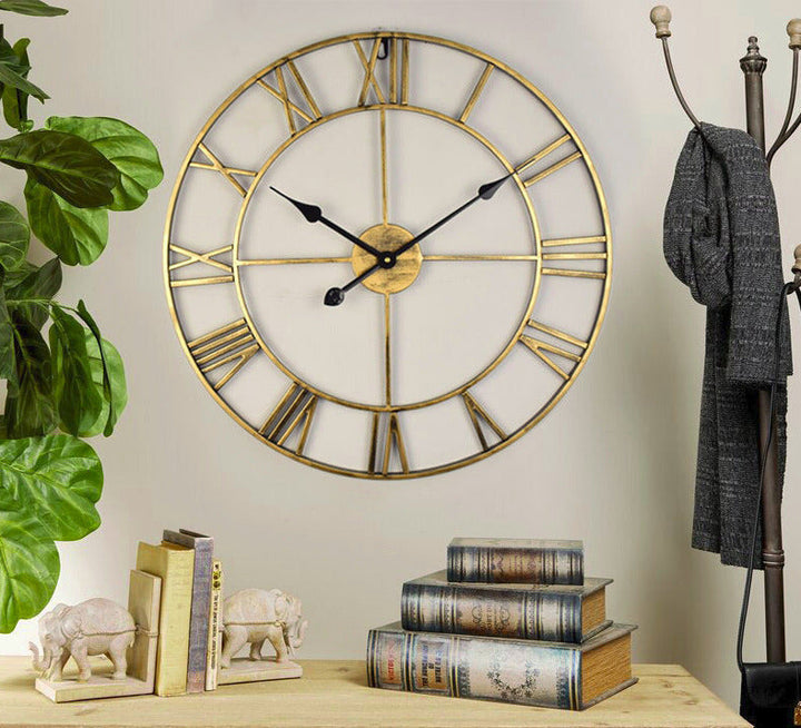 Large Retro Wall Clock made of Iron - Timeless Elegance Kalsten