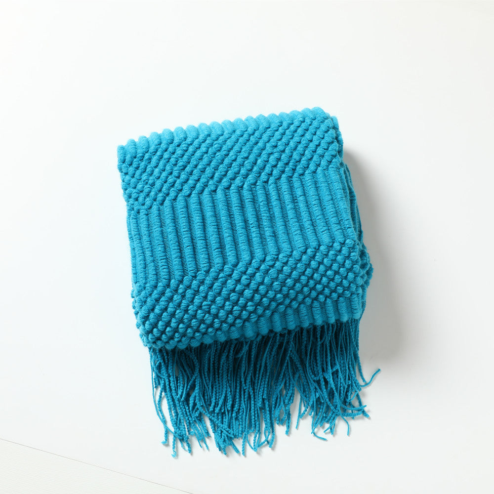Women's high-quality knitted blanket with textured design Kalsten