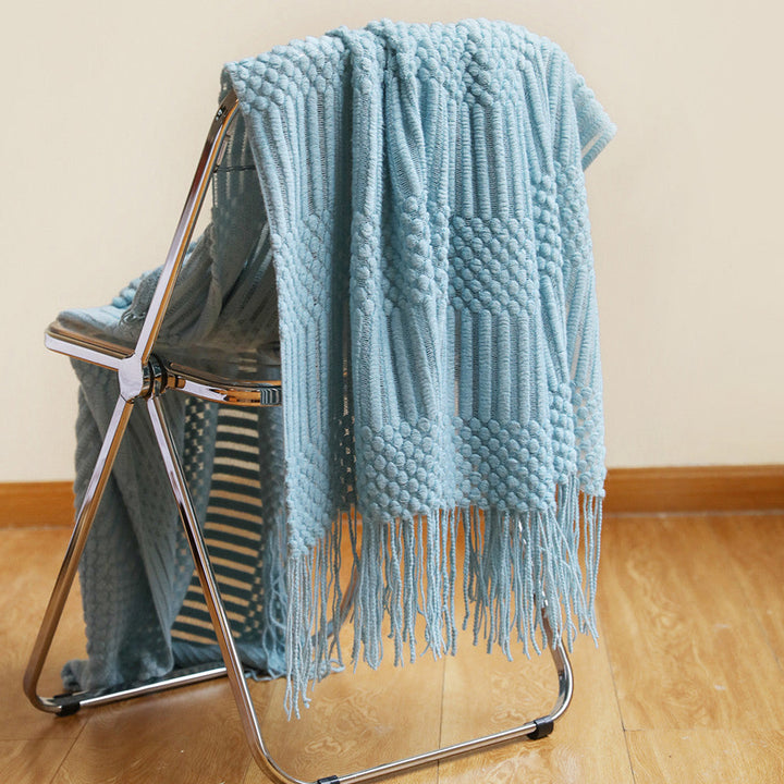 Women's high-quality knitted blanket with textured design Kalsten