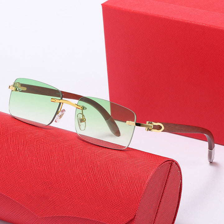 Women elegant rectangular sunglasses with high-quality metal frame and polarized lenses Kalsten