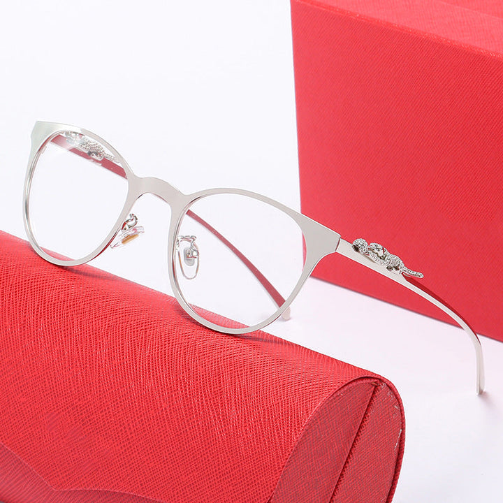 Women's corrective glasses with exclusive cat-eye frame and luxurious accents Kalsten