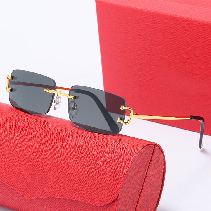 Women's elegant half-frame glasses with luxurious metal frame Kalsten