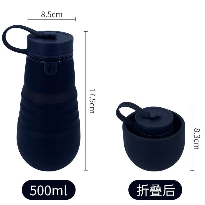 Ladies Foldable Silicone Drinking Bottle with Secure Closure Kalsten