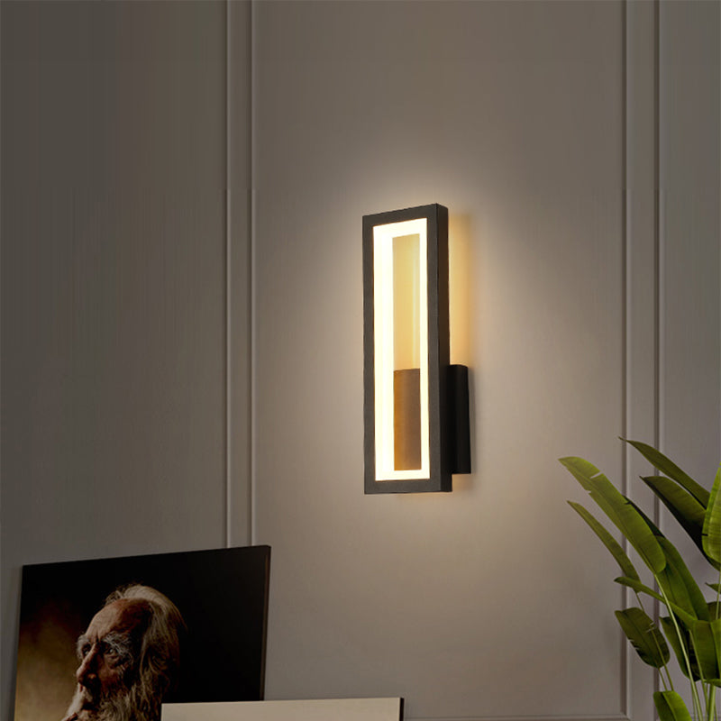 Minimalism Rectangle Wall Sconce Lighting Metal Foyer LED Wall Mount Light Fixture | Kalsten