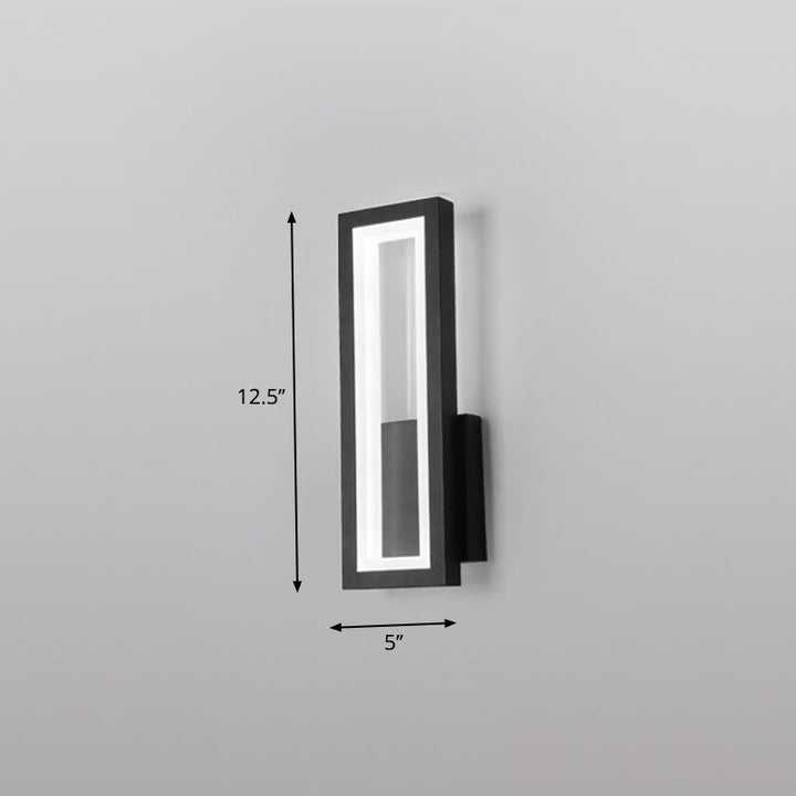 Minimalism Rectangle Wall Sconce Lighting Metal Foyer LED Wall Mount Light Fixture | Kalsten