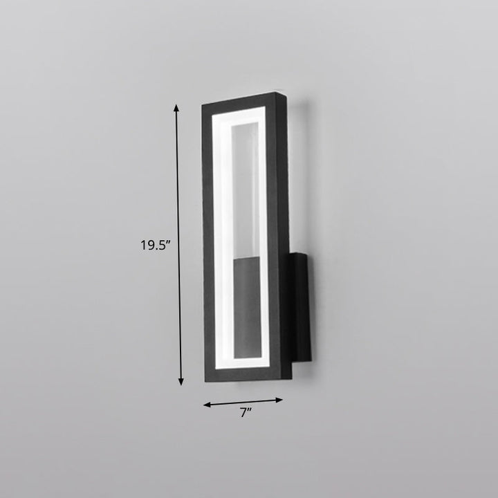 Minimalism Rectangle Wall Sconce Lighting Metal Foyer LED Wall Mount Light Fixture | Kalsten