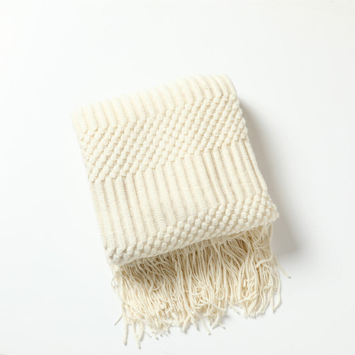 Women's high-quality knitted blanket with textured design Kalsten