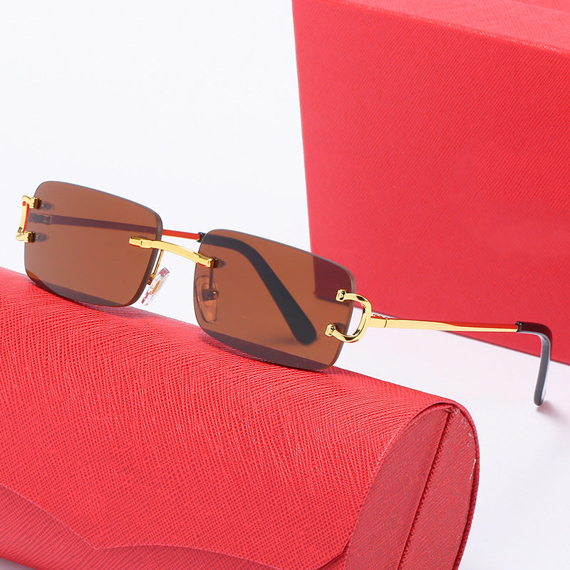 Women's elegant half-frame glasses with luxurious metal frame Kalsten