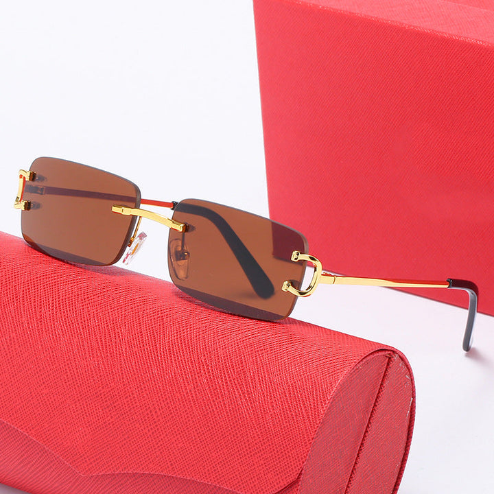 Women's elegant half-frame glasses with luxurious metal frame Kalsten
