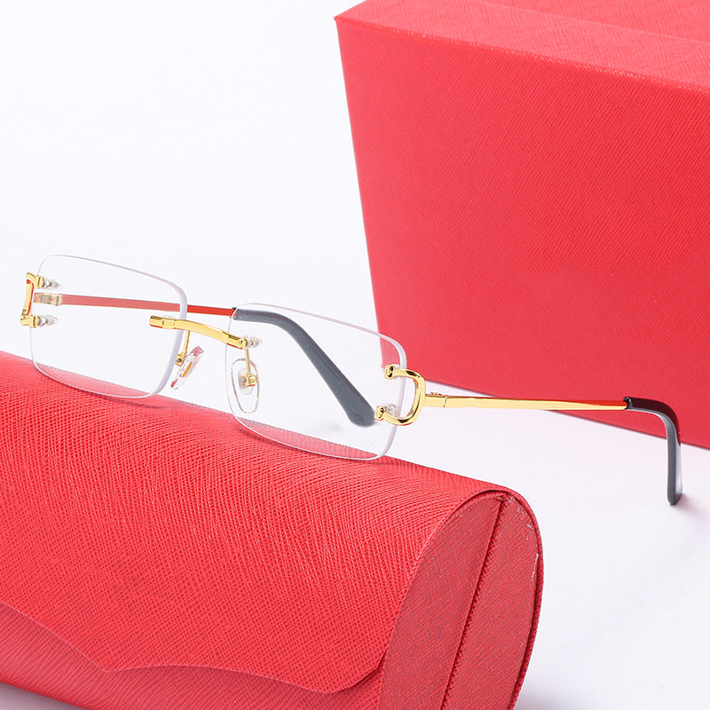 Women's elegant half-frame glasses with luxurious metal frame Kalsten