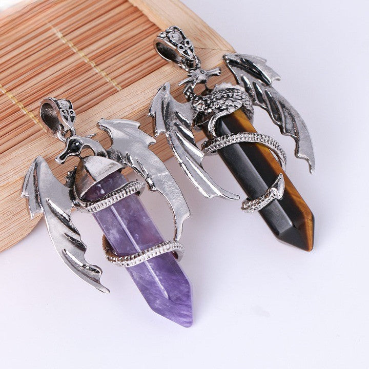Kalsten | Bohemian Style Natural Mystic Gemstone Dragon Necklace