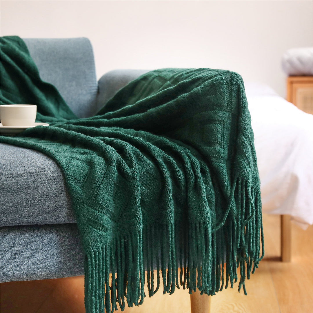Women's Elegant Knit Blanket with Graphic Pattern Kalsten