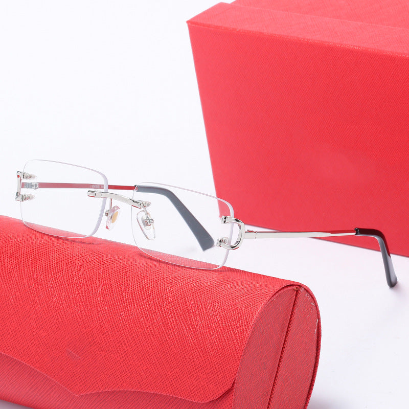 Women's elegant half-frame glasses with luxurious metal frame Kalsten