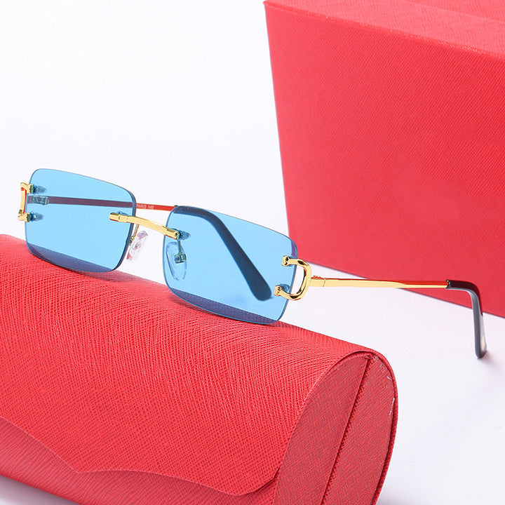 Women's elegant half-frame glasses with luxurious metal frame Kalsten