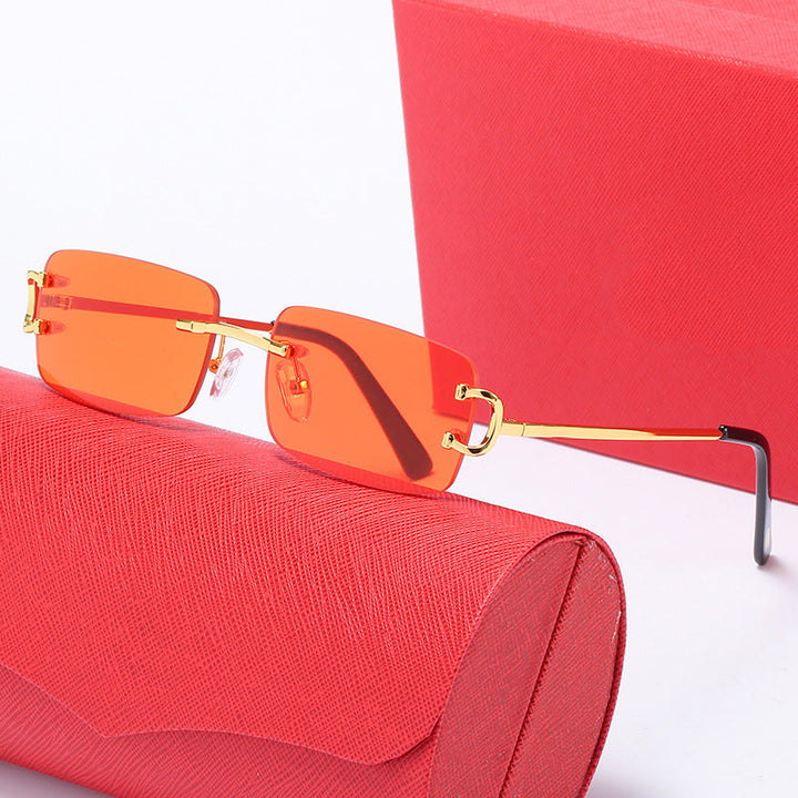 Women's elegant half-frame glasses with luxurious metal frame Kalsten