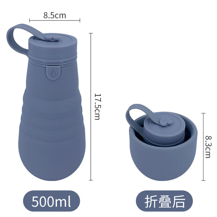 Ladies Foldable Silicone Drinking Bottle with Secure Closure Kalsten