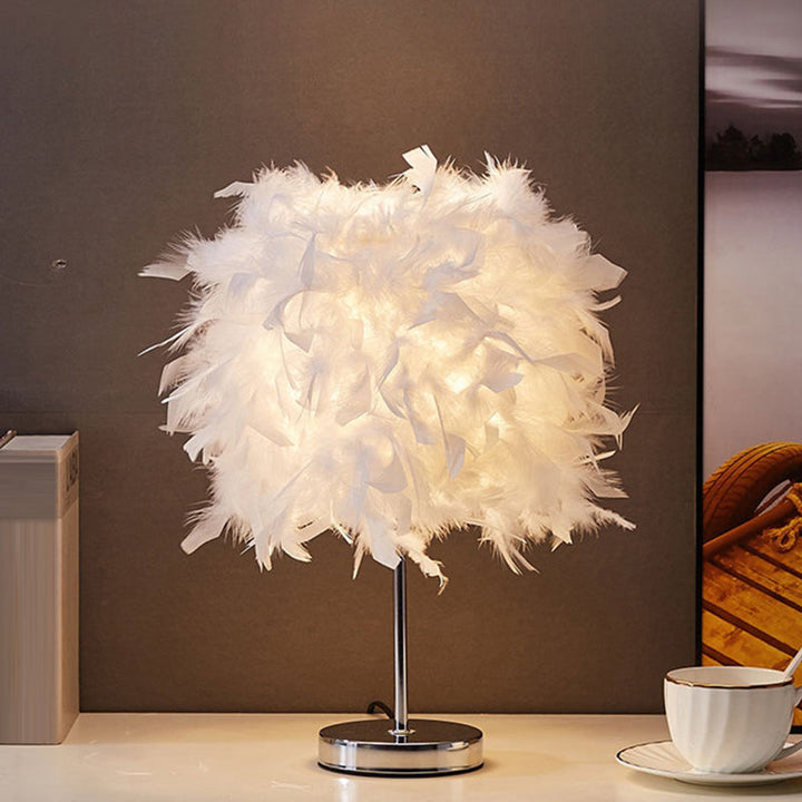 White cylindrical bedside lamp simplicity single bulb spring bedside lamp | Kalsten