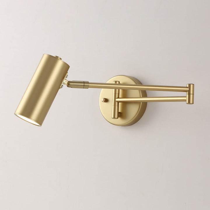 Tubular Bedside Wall Mounted Reading Lamp Metal 1 Bulb Postmodern Wall Light with Extendable Arm | Kalsten