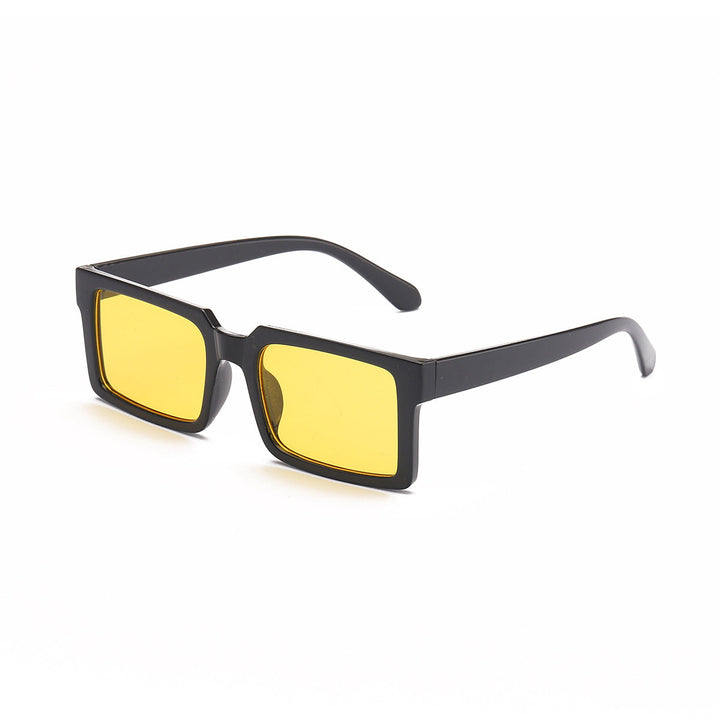 Women’s fashionable rectangular sunglasses with yellow lenses Kalsten