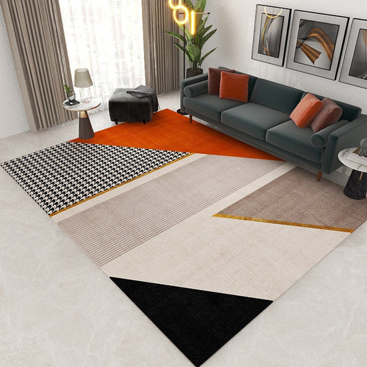 Kalsten | Formal Geometric Print Rug Multicolored Polypropylene Indoor Rug Pet-Friendly Machine Washable Rug for the Living Room