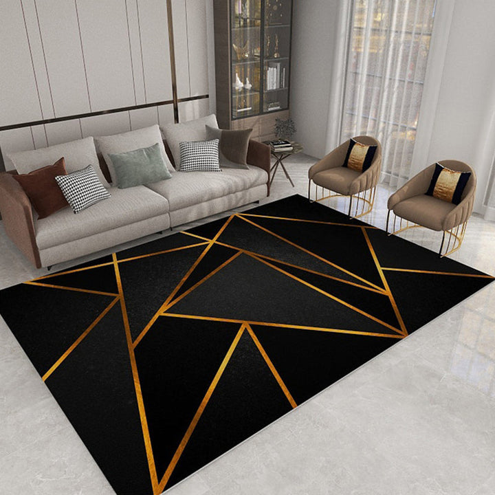 Kalsten | Formal Geometric Print Rug Multicolored Polypropylene Indoor Rug Pet-Friendly Machine Washable Rug for the Living Room