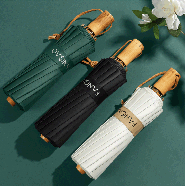 Ladies elegant folding umbrella with ergonomic design Kalsten