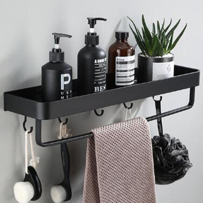 Kellan Wall-mounted Bathroom Shelf Black | Kalsten
