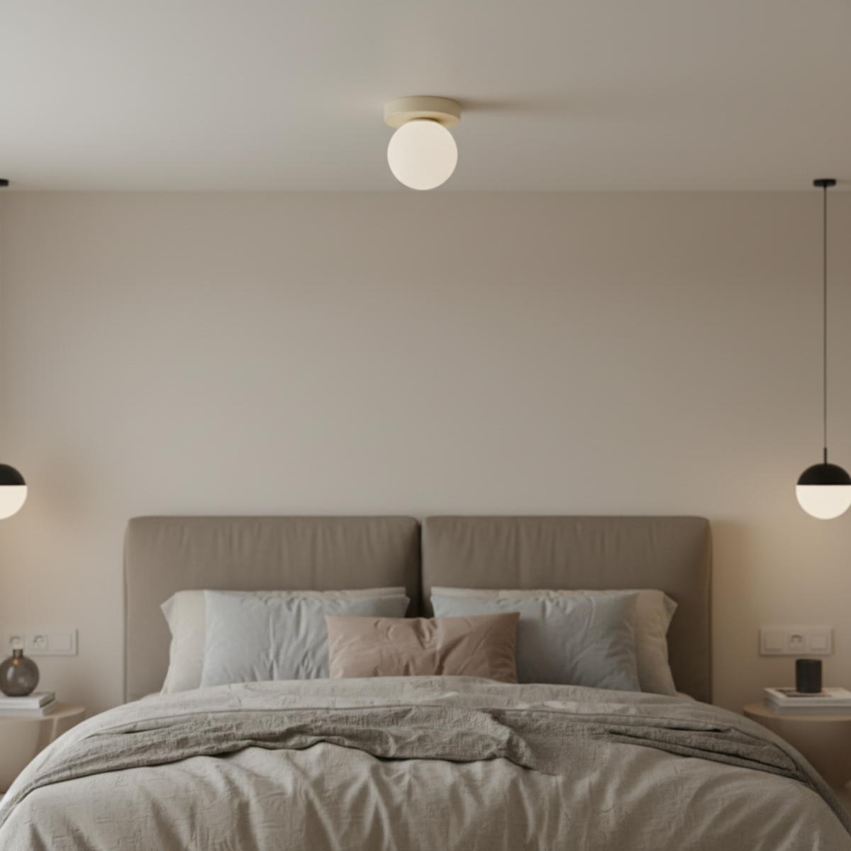 Frosted Glass Globe Wall & Ceiling Sconce