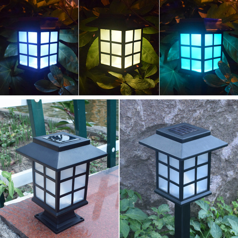 Traditional European Waterproof Solar ABS PC Plastic Rectangular LED Landscape Lighting For Garden | Kalsten