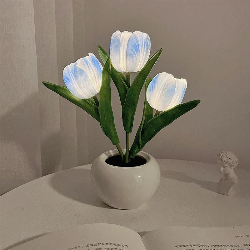 LED Tulip Nightstand Lamp Flower Table Lamp | Kalsten