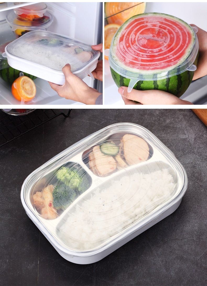 EcoLid - 6 Silicone Reusable Stretch Covers | Kalsten