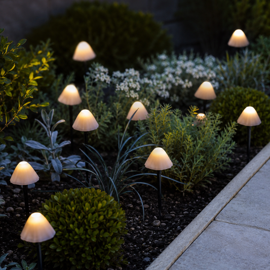 MushroomGlow Solar String Lights