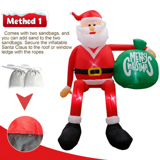 8FT Inflatable Climbing Santa