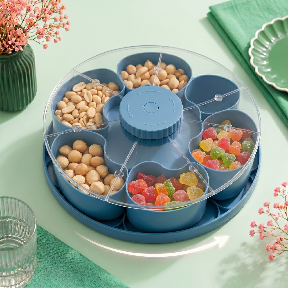 ServeSpin rotating tray with compartments | Kalsten