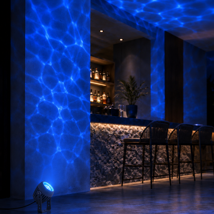 AuraFlow Color-Changing Ripple Spotlight