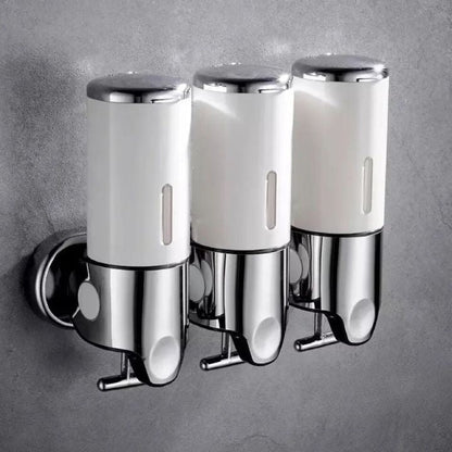 BowLift | Wall Mounted Soap Dispenser | SudsStation Bathroom Organizer | Stainless Steel & ABS | 16.9 fl oz | Set of 1–3