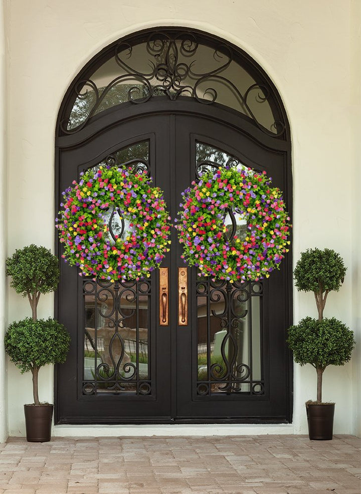 Kalsten | BloomWreath Spring & Summer Front Door Wreath | Handmade Floral Grapevine Accent