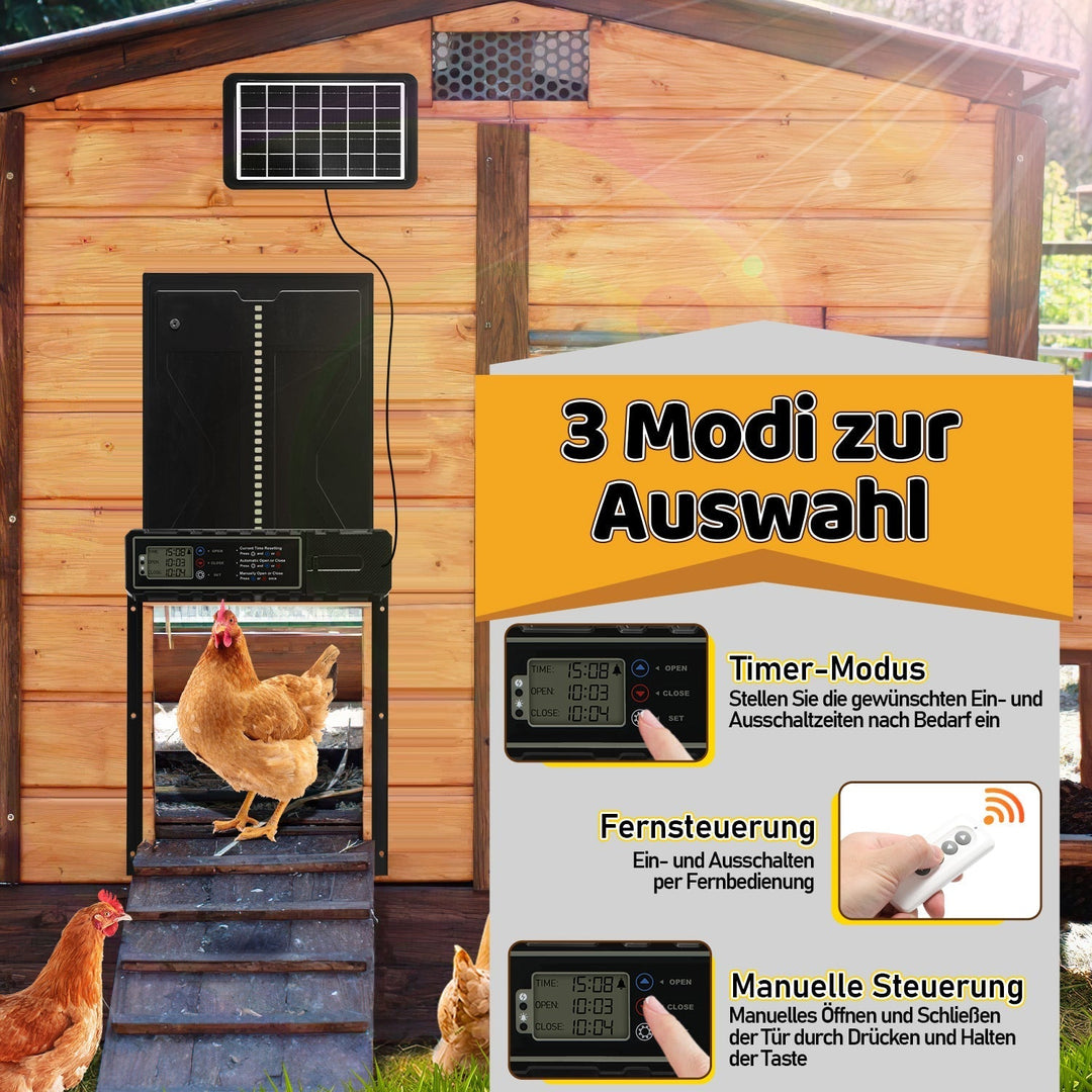 Electric Chicken Coop Door Solar with LED Display and Remote Control | Kalsten