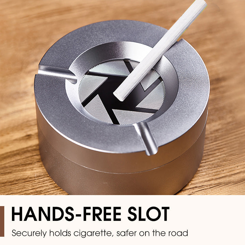 360° Stainless Steel Ashtray with Twist Lid | Kalsten