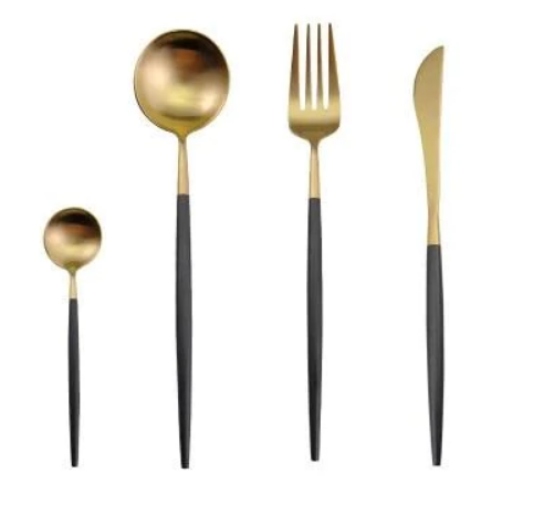 24-piece Stainless Steel Gold-Silver Luxury Cutlery - RoyalGlow