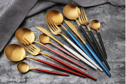 24-piece Stainless Steel Gold-Silver Luxury Cutlery - RoyalGlow