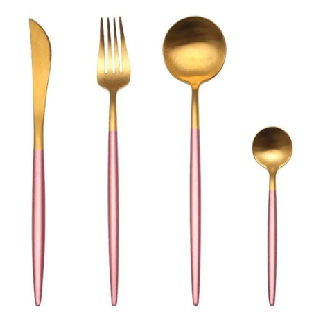 24-piece Stainless Steel Gold-Silver Luxury Cutlery - RoyalGlow